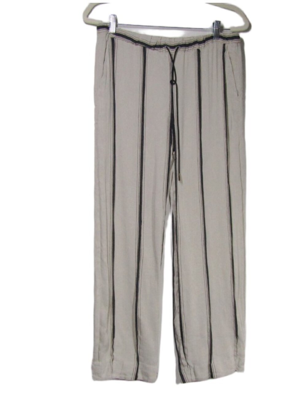 ANTONELLI Linen Blend Striped Coastal Beachy Quiet Luxury Italy Pants 46 US 10 - Picture 1 of 10
